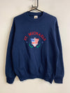 Vintage 90s Navy Fruit of the Loom Sweatshirt Men's Medium