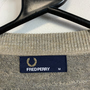 Grey Fred Perry Jumper Women's Medium