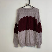 Pink and Red Knitwear Sweater Women's Medium