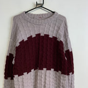 Pink and Red Knitwear Sweater Women's Medium