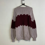 Pink and Red Knitwear Sweater Women's Medium