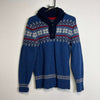 Blue Button Down Shawl Tommy Hilfiger Sweater Knit Jumper Medium