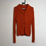 Orange Tommy Hilfiger Sweater Knit Jumper Shawl Womens Medium