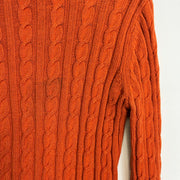 Orange Tommy Hilfiger Sweater Knit Jumper Shawl Womens Medium