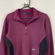 Black and Purple Patagonia Fleece Women's Medium