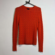 Orange Cable Tommy Hilfiger Sweater Knit Jumper Womens Medium