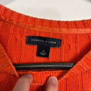 Orange Cable Tommy Hilfiger Sweater Knit Jumper Womens Medium