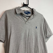 Vintage Grey Polo Ralph Lauren Polo Shirt Customs Large