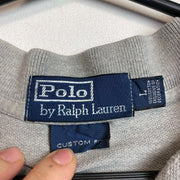 Vintage Grey Polo Ralph Lauren Polo Shirt Customs Large