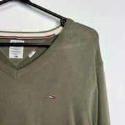 Khaki Tommy Hilfiger Sweater Knit Jumper Medium