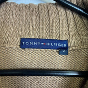 Vintage 90s Tommy Hilfiger Full Zip Sweater Knit Jumper Cardigan Small