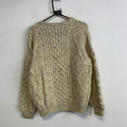 Beige Chunky Knit Sweater Women's Large