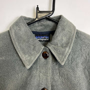 Patagonia Khaki Fleece Jacket Button Down Womens Small