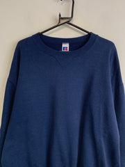 Vintage 90s Navy Russell Athletic Blank Sweatshirt Men's XL