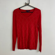 Red Tommy Hilfiger Jumper Women's Small