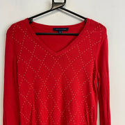 Red Tommy Hilfiger Jumper Women's Small