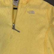 Yellow North Face Quarter zip Fleece Girl's XL