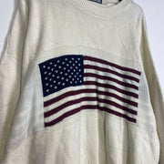 Vintage USA Flag Knit Jumper SweaterXL