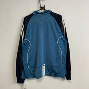 Blue and Navy Adidas Track Jacket Men's Large