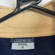 Navy and Beige Cheimgau Track Jacket Men's Medium