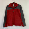 Red and Grey North Face Fleece Jacket Men's Small