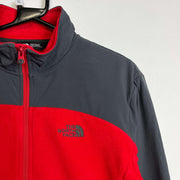 Red Grey Softshell Jacket Mens Small North Face