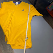 Vintage 90s Yellow Adidas T-Shirt Men's Large