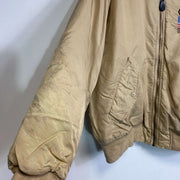 Vintage 90s Beige Bomber Jacket Flying Nordic XXL