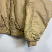 Vintage 90s Beige Bomber Jacket Flying Nordic XXL