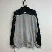 Grey and Navy Adidas Track Jacket Men's Large