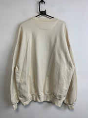 Vintage Cream Embroidery Sweatshirt Men's XXL