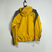 Yellow Grey North Face Jacket Raincoat Womens Medium