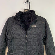 Black North Face Reversible Sherpa Fleece Jacket Girl's Large