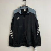 Black and Grey Adidas Track Jacket Men's XL