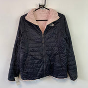 Pink and Navy North Face Reversible Sherpa Fleece Jacket Girl's XL