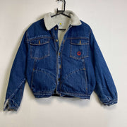 Vintage Blue Sherpa Denim Jacket Womens Small