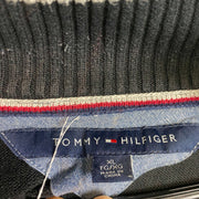 Navy Tommy Hilfiger Quarter Zip Knit Jumper Sweater XL