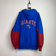 Vintage Blue and Red NFL Game Day New York Giants Quilted Jacket Men's XL