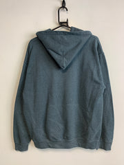 Grey Graphic Print Hoodie Men's Large