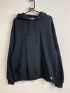 Vintage Black Russell Athletic Blank Hoodie Men's XL