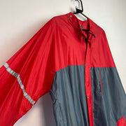 Red and Grey Windbreaker Men's XXL