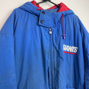 Vintage 90s Blue NFL New York Giants Quilted Jacket Men's XXL