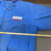 Vintage 90s Blue NFL New York Giants Quilted Jacket Men's XXL