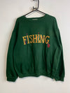 Green Embroidery Sweatshirt Men's Large