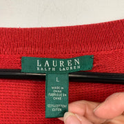 Red Ralph Lauren Knitwear Jumper Women's Large