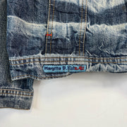 Vintage 90s Denim Jacket Tie Dye Womens Large y2k 2000s