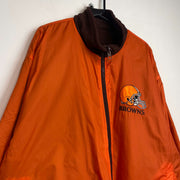 Vintage Orange and Brown Pro Player Reversible NFL Jacket Men's Large