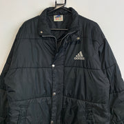 Vintage 90s Adidas Puffer Jacket Men's Medium