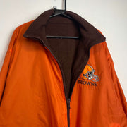 Vintage Orange and Brown Pro Player Reversible NFL Jacket Men's Large