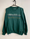 Vintage 90s Green Embroidery Sweatshirt Men's Medium